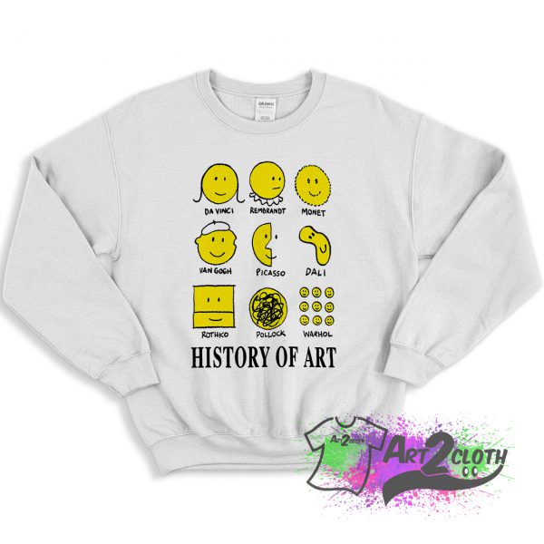 History of Art Smiley Face Sweatshirt