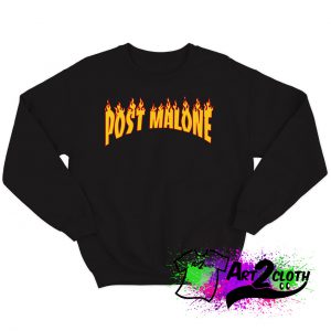 Post Malone Thrasher Flame Sweatshirt