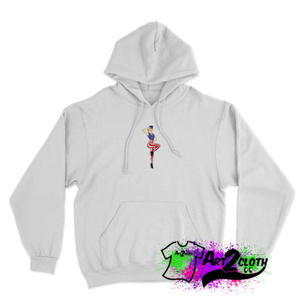 4th of July Girl Salute Hoodie
