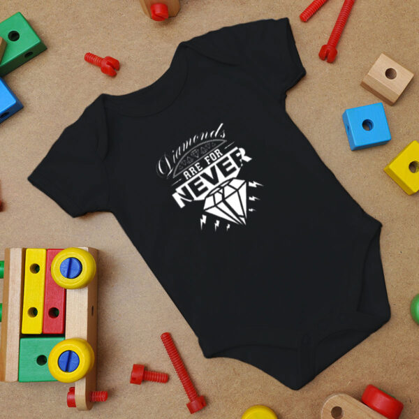 Diamonds Are For Never Baby Onesie