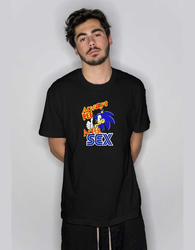 Get Buy Sonic Always Pee After Sex T Shirt Custom T Shirts 7409