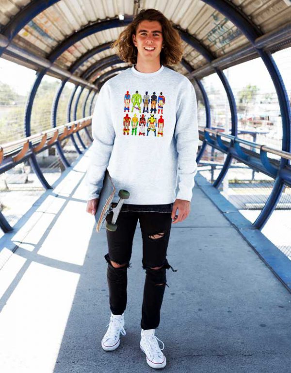 Funny Superhero Butts Naked Sweatshirt