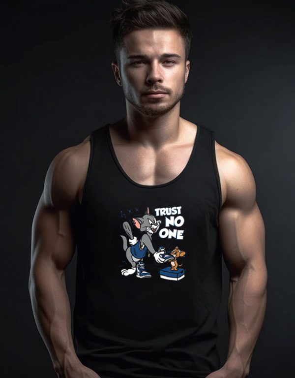 Trust No One Cat And Mouse Match Jordan 14 Laney Unisex Tank Top