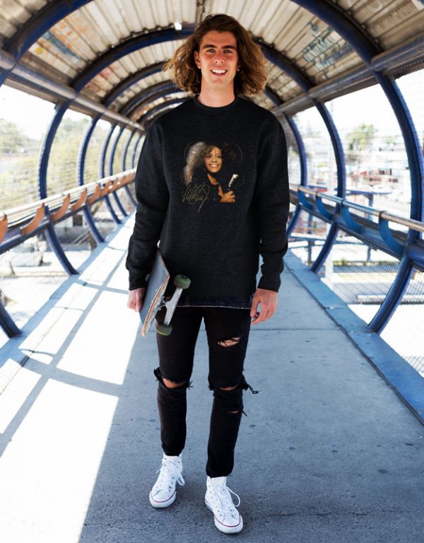 Vintage Whitney Houston Mic Photo Sweatshirt