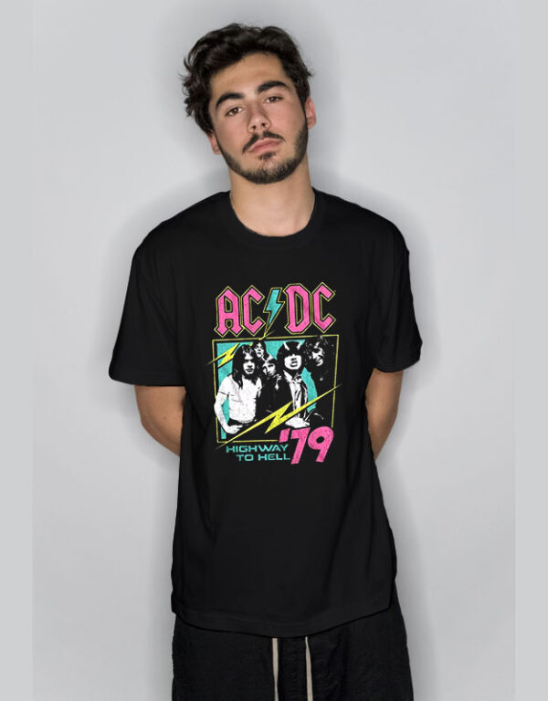 ACDC Highway To Hell Neon T Shirt